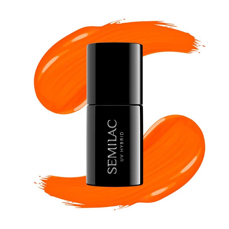 Esmalte semipermanente Semilac - 045 Electric Orange - 7ml