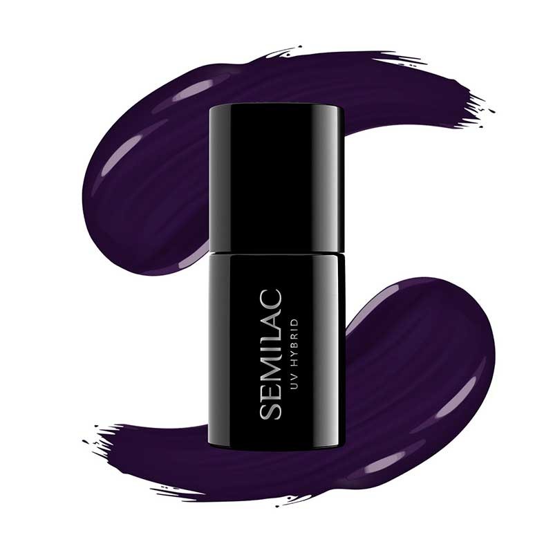 Esmalte semipermanente Semilac - 100 Black Purple - 7ml