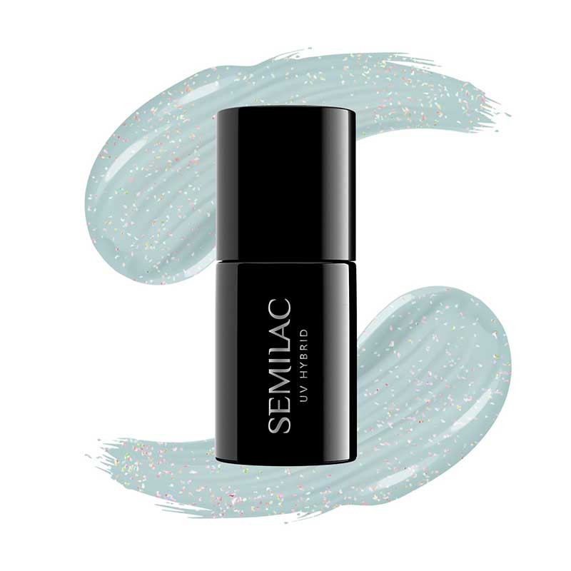 Esmalte semipermanente Semilac - 323 Icy Mint Shimmer - 7ml