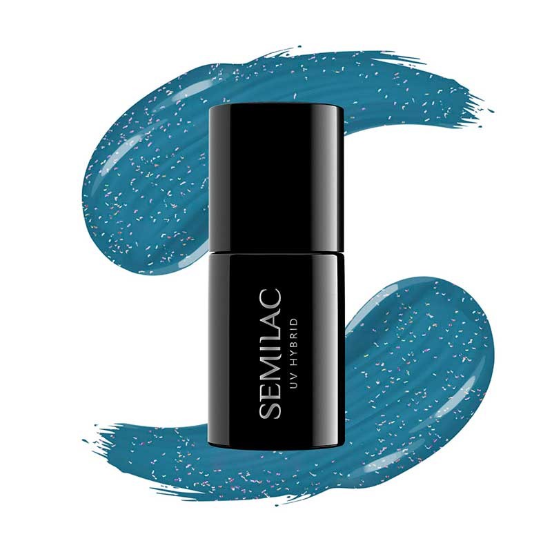 Esmalte semipermanente Semilac - 324 Sea Blue Shimmer - 7ml