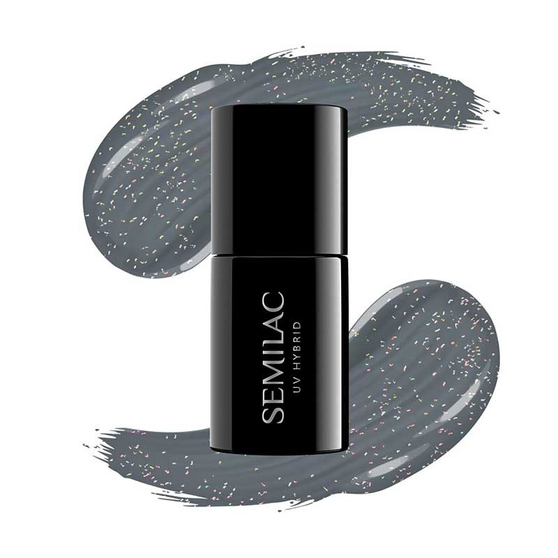 Esmalte semipermanente Semilac - 326 Foggy Gray Shimmer - 7ml