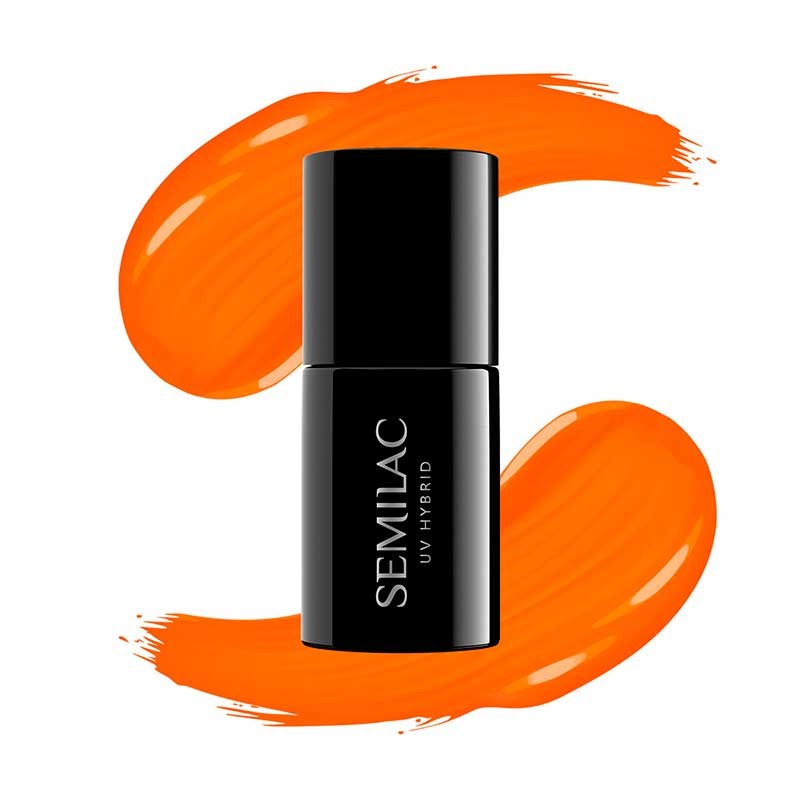 Esmalte semipermanente Semilac - 424 Orange Euphoria - 7ml