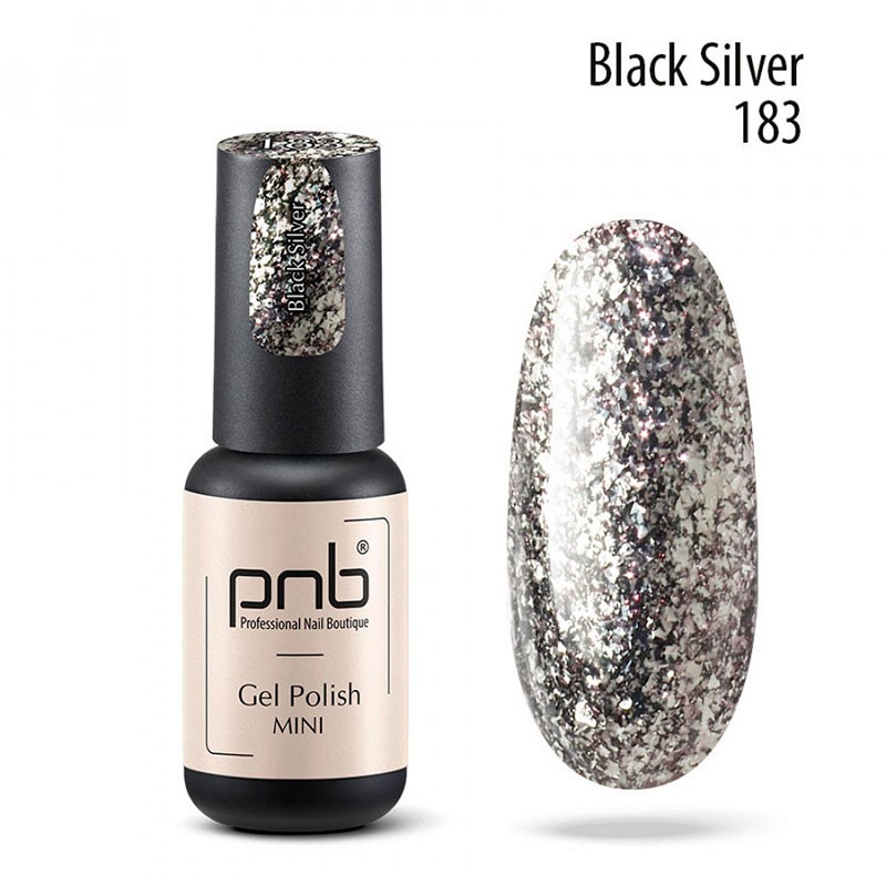 PNB Esmalte semipermanente - 183 Black Silver - 8ml