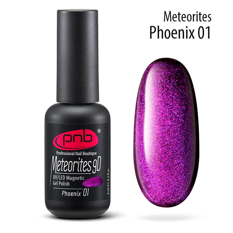 PNB Esmalte semipermanente Magnetic - Meteorites 9D - 01 Phoenix - 8ml