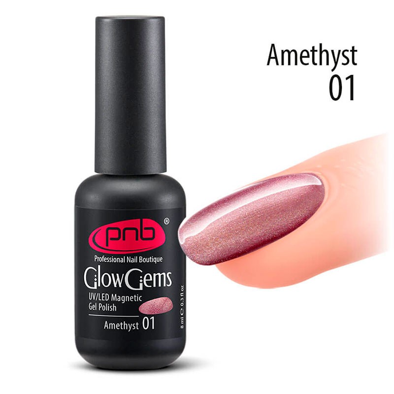 PNB Esmalte semipermanente Magnetic - Glow Gems - 01 Amethyst - 8ml