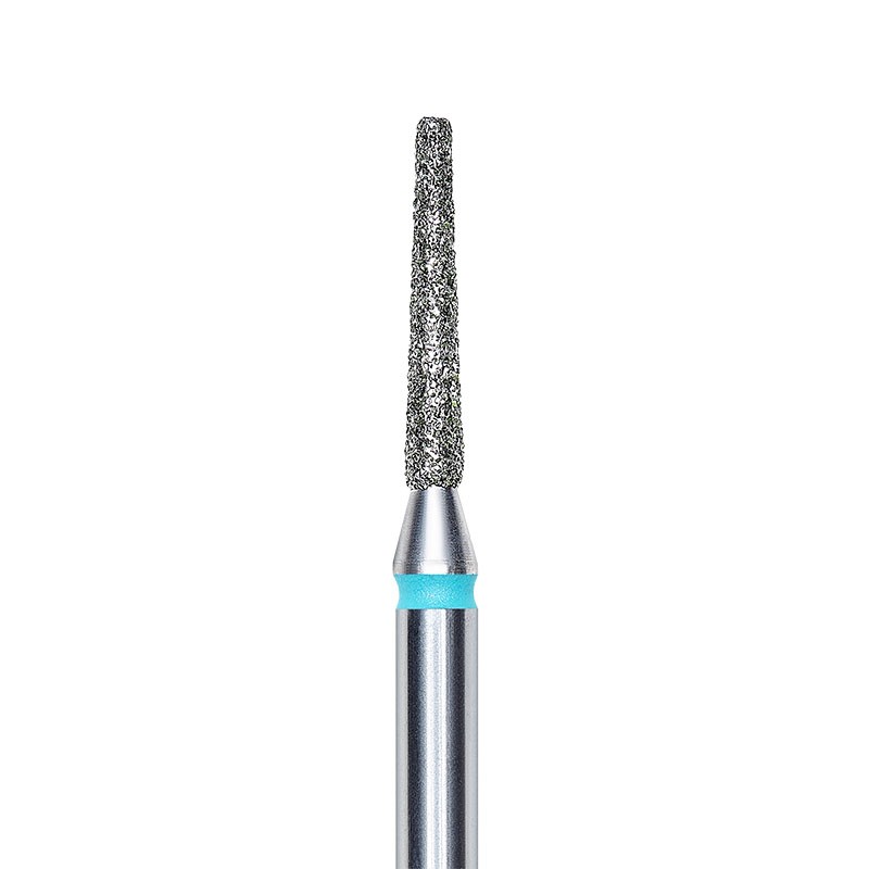 STALEKS Fresa diamantada en forma de cilindro redondeado - Azul - Diámetro 6mm - Pieza 14mm