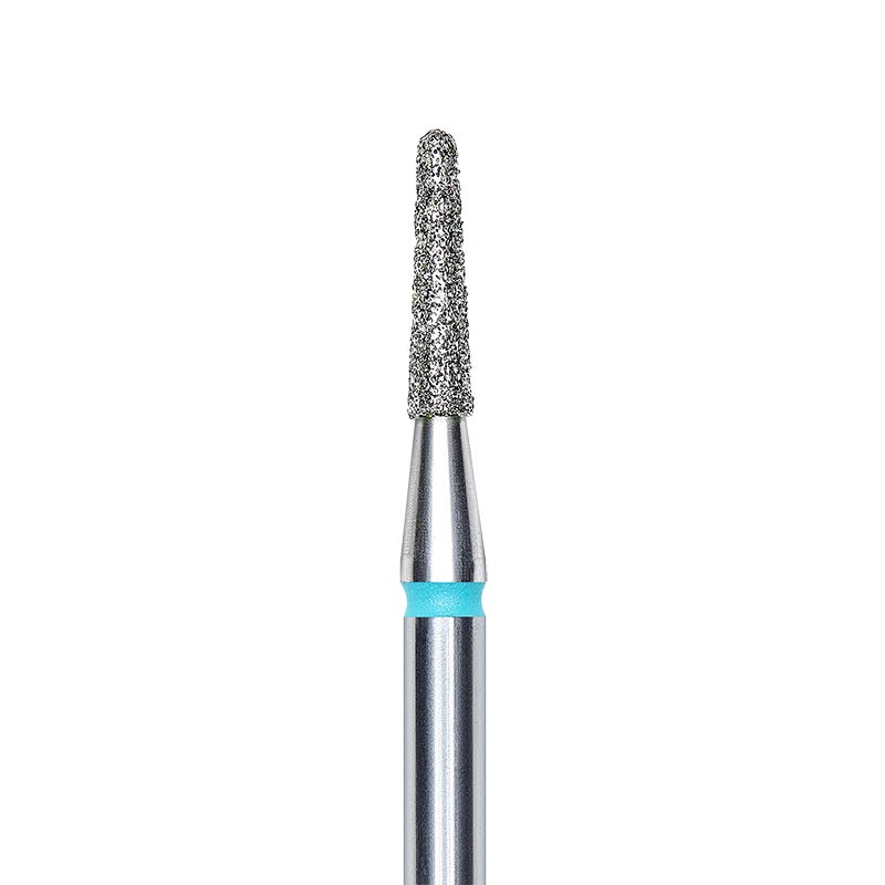 STALEKS Fresa diamantada en forma de llama redondeada - Azul - Diámetro 2.3mm - Pieza 10mm