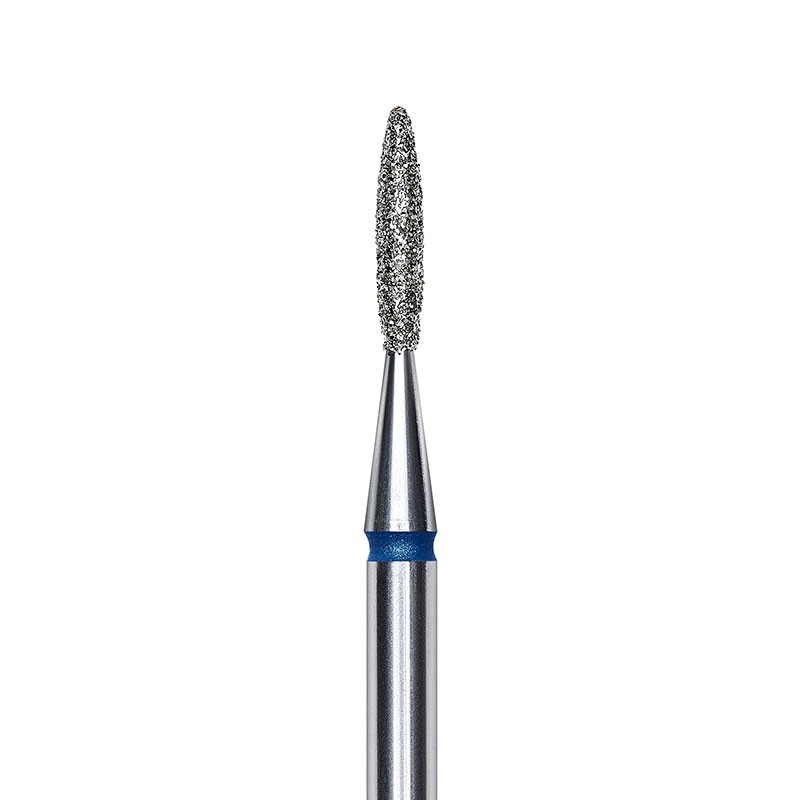 STALEKS Fresa diamantada en forma de cilindro redondeado - Azul - Diámetro 5mm - Pieza 13mm