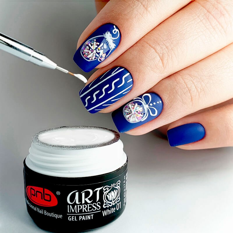 PNB Gel Paint Art Impress para decoración - 10 Dark Blue - 5ml