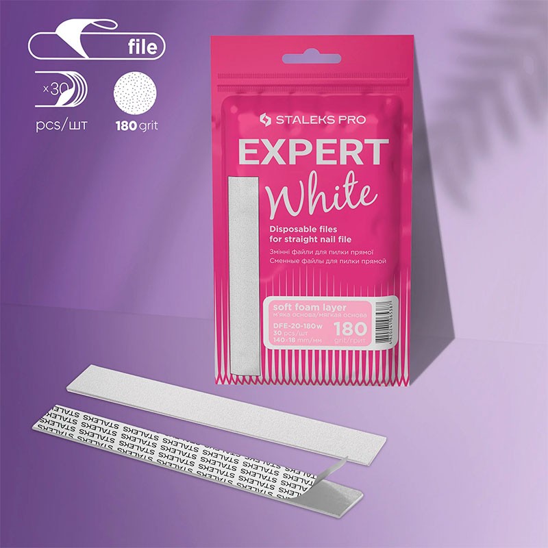 STALEKS Limas desechables blandas blancas para base recta - Expert 20 - 180