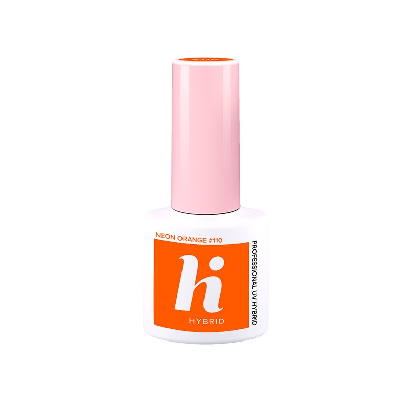 Esmalte semipermanente 5ml hi Hybrid - 110 Neon Orange