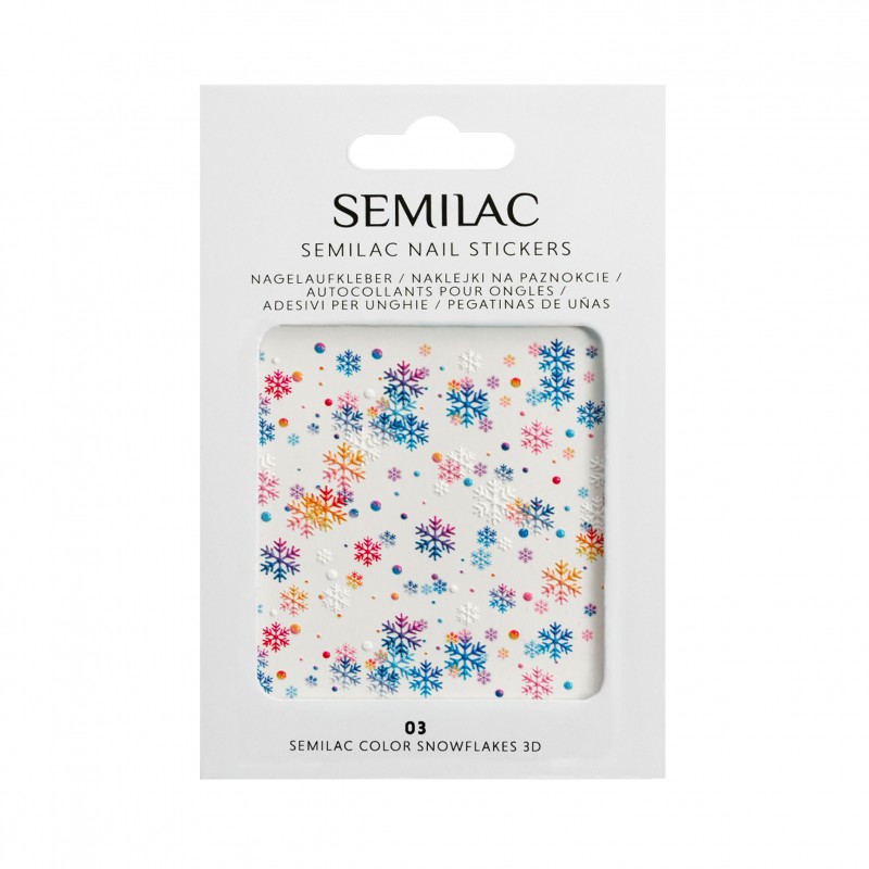 Stickers para uñas Semilac - 03 Color Snowflakes 3D