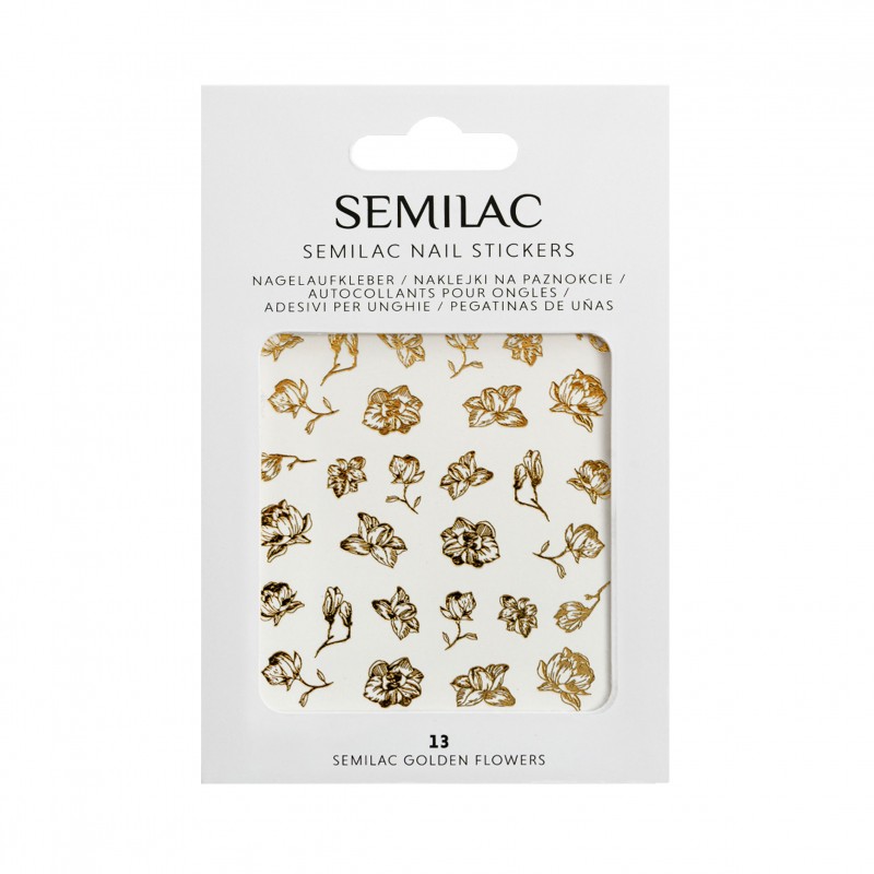 Stickers para uñas Semilac - 13 Golden Flowers