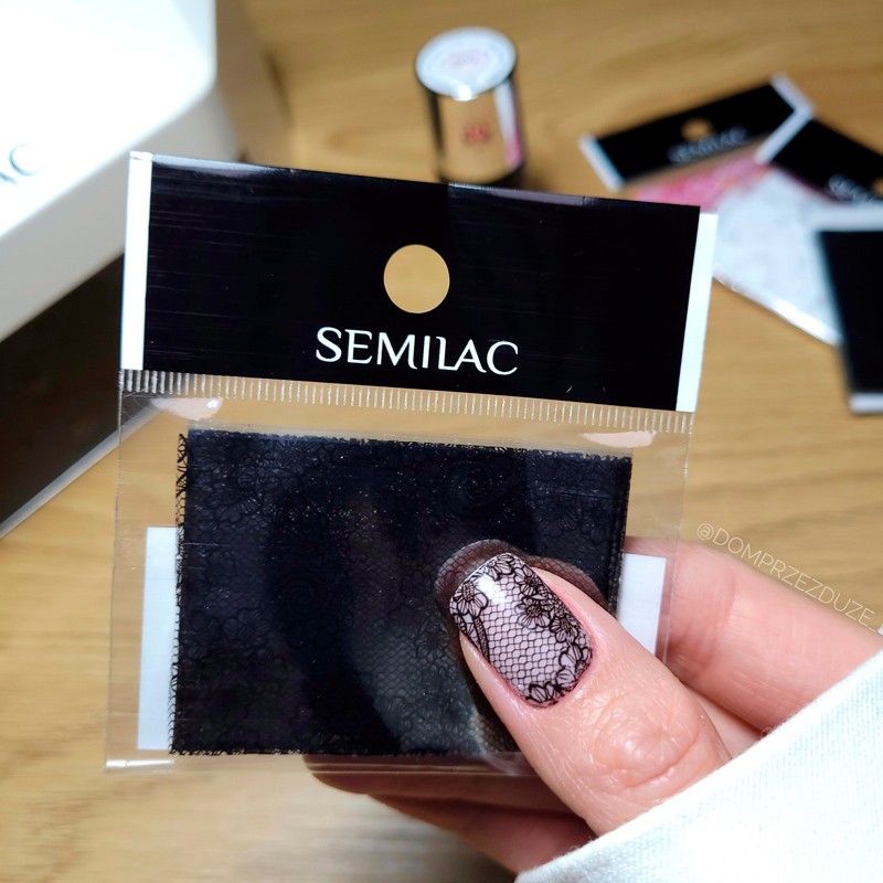 Decoración para uñas Semilac - 25 Black Lace foil